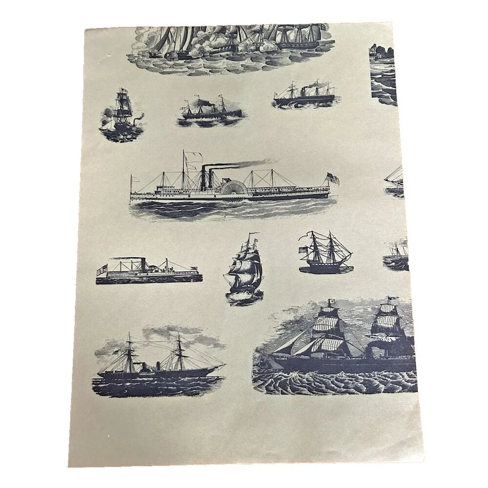 Vtg The Three B's McLean VA Early American Gift Wrap samples & Price List Flyer